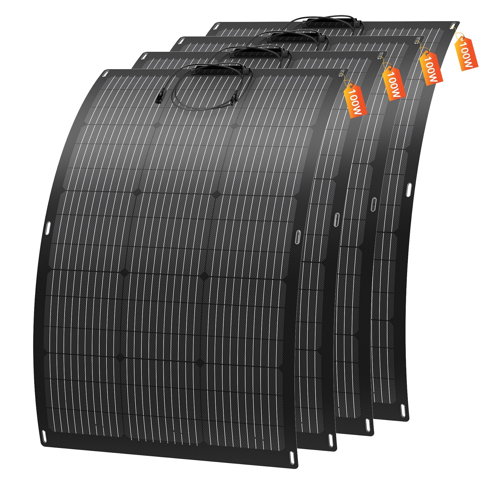 800W 400W 200W 100W Portable Solar Panel Flexible For RV Solar Off Grid System