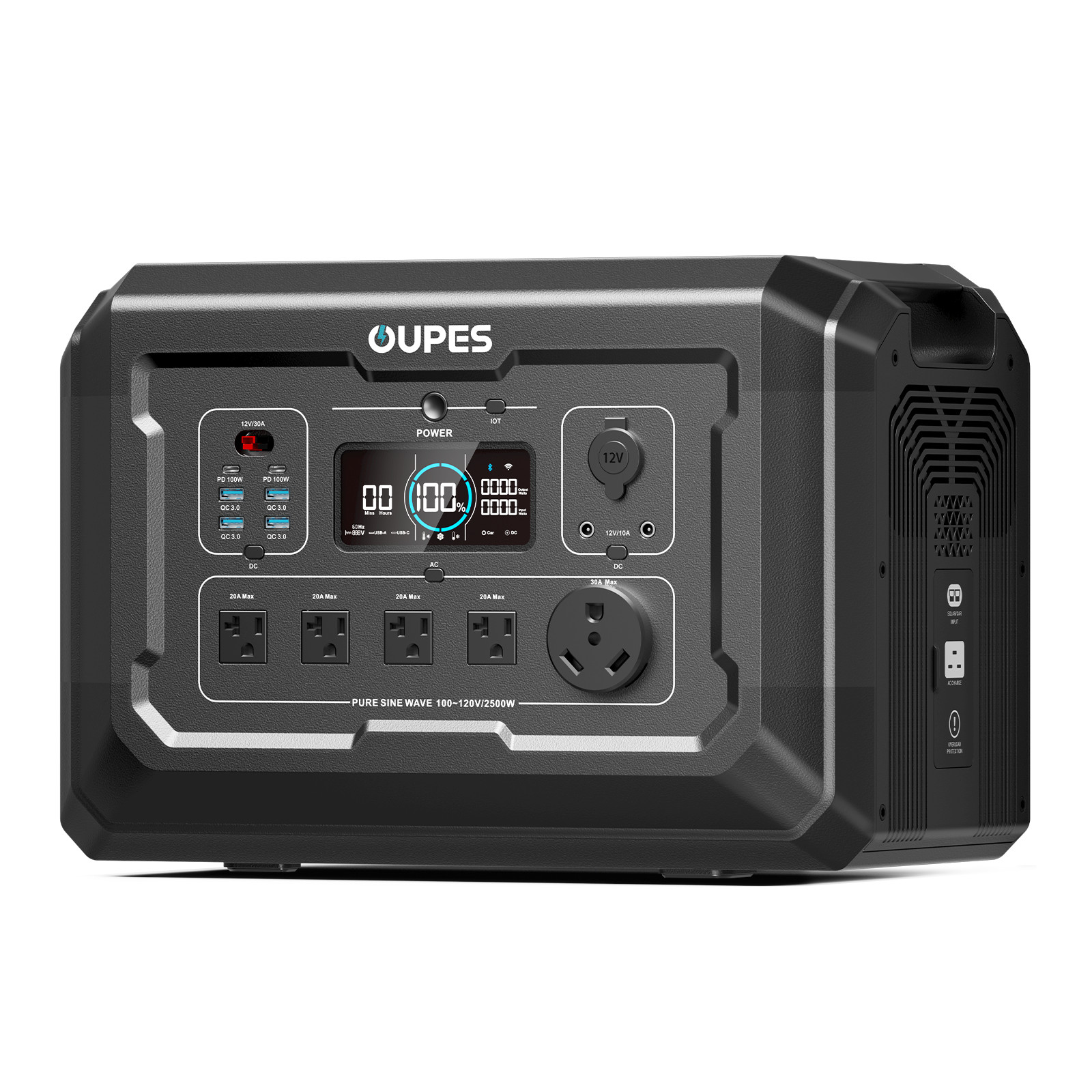 OUPES 2048Wh Mega 2 Portable Power Station 2500W Solar Generator