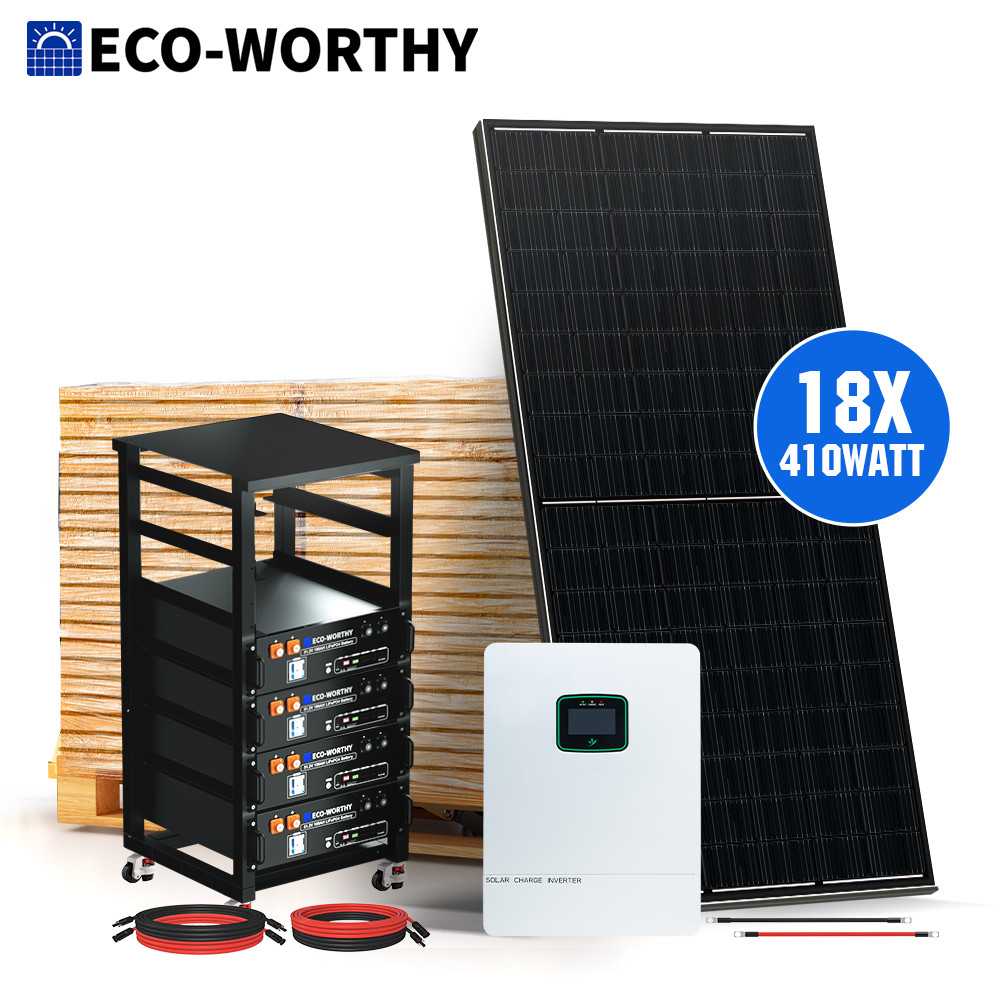 ECO-WORTHY 7380W 48V Solar Panel Kit 48V Output+ MPPT & 20KWh Lithium Battery V3