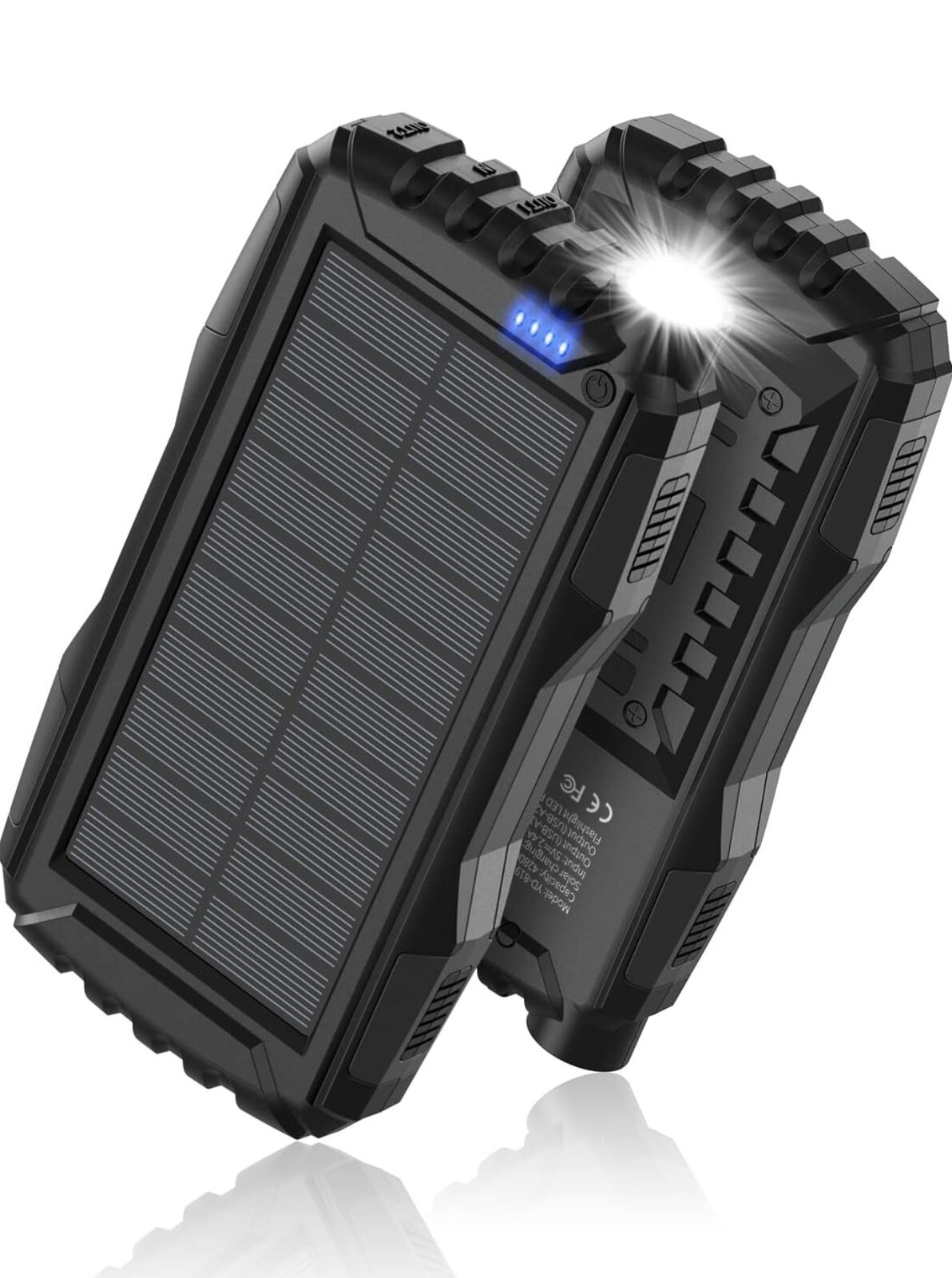 Power Bank Solar Charger 42800mAh Portable Charger Deep Black