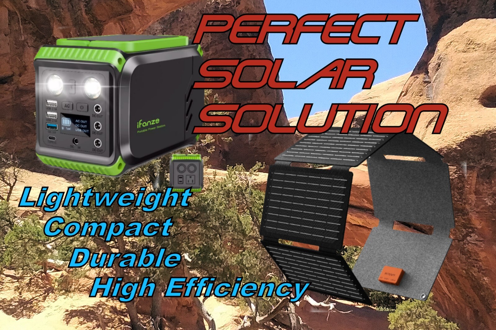 IFranze 200W PowerStation and Nirvizy 48W Solar Panel Package