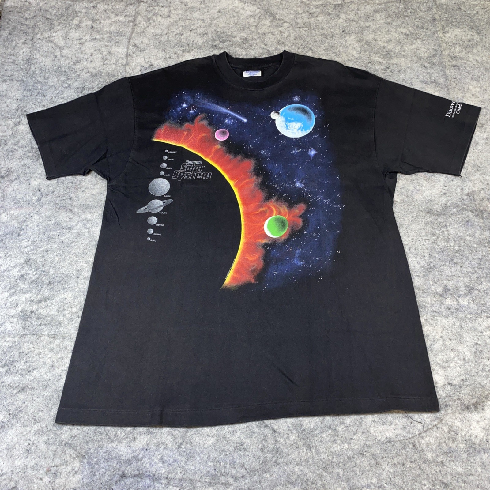 VTG 90s Hanes Beefy-T Single Stitch Shirt Size XL Solar System Discovery Place