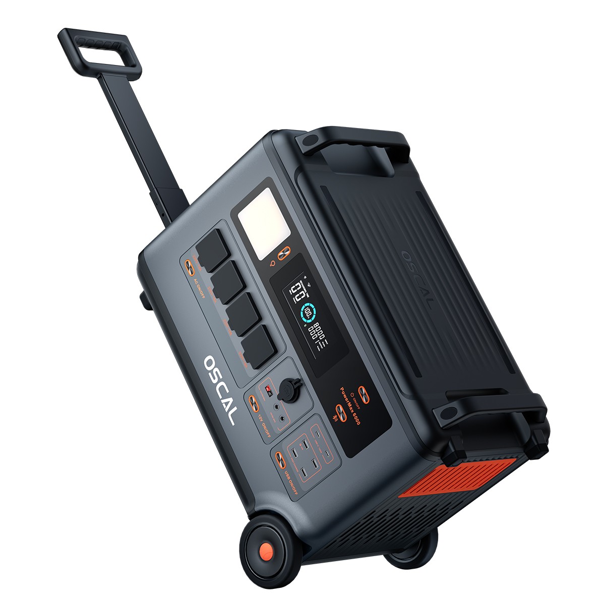 OSCAL PowerMax 6000W Portable Power Station 3600Wh + Extra Battery Solar Panel