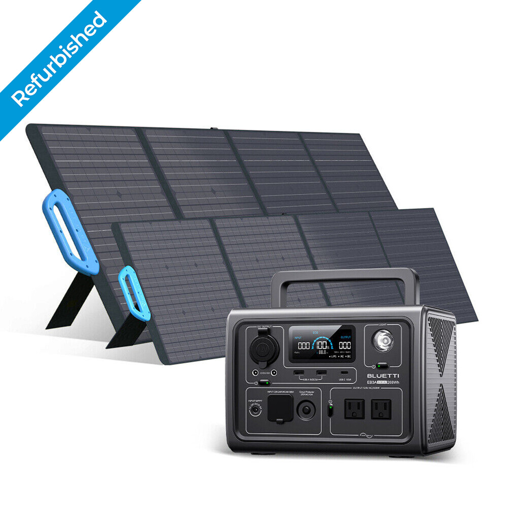 BLUETTI EB3A Power Station 268Wh+Optional 100W/200W Solar Panel Kit Portable