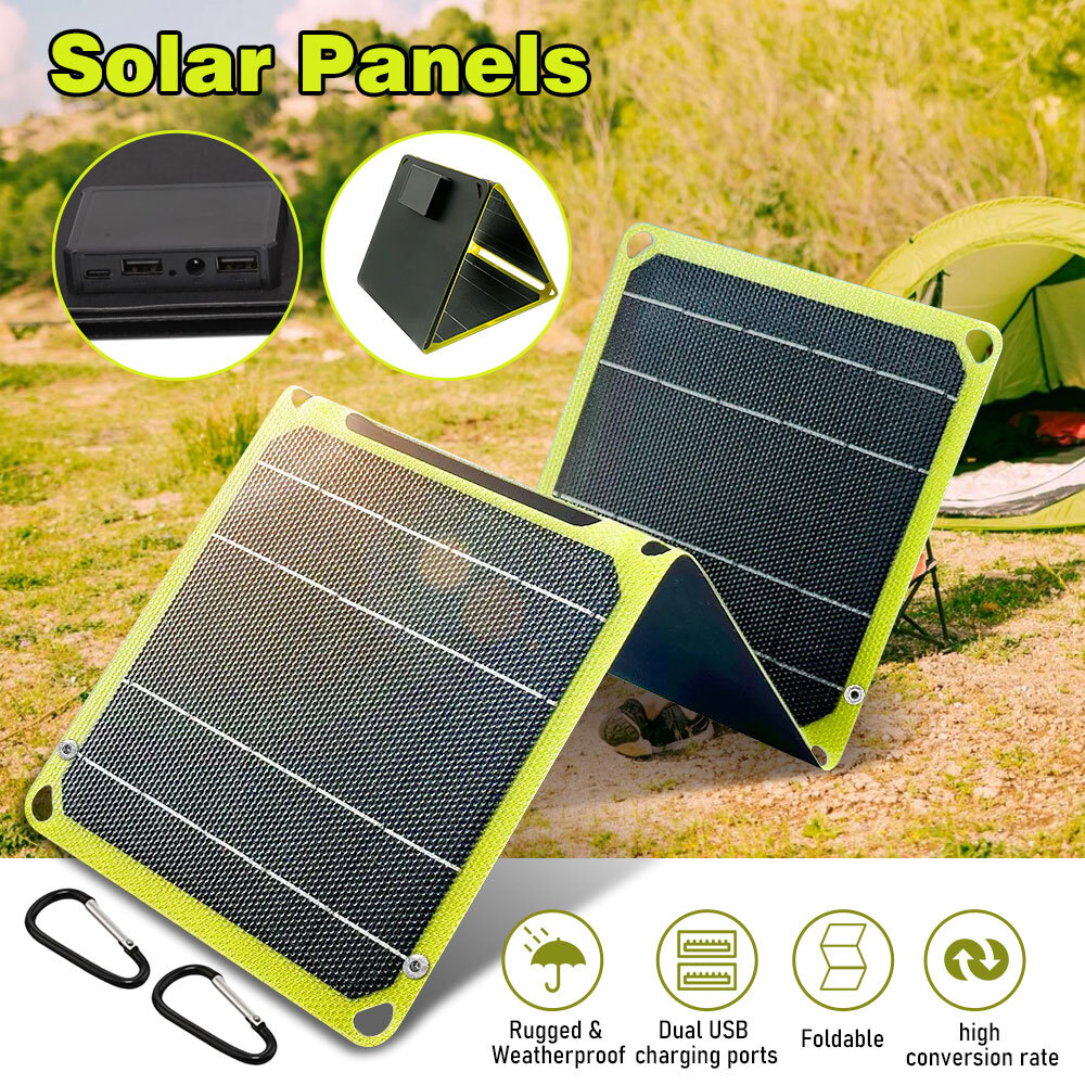 Portable 50W ETFE Solar Panel Mono Folding Solar Charger Backpack Outdoor Travel