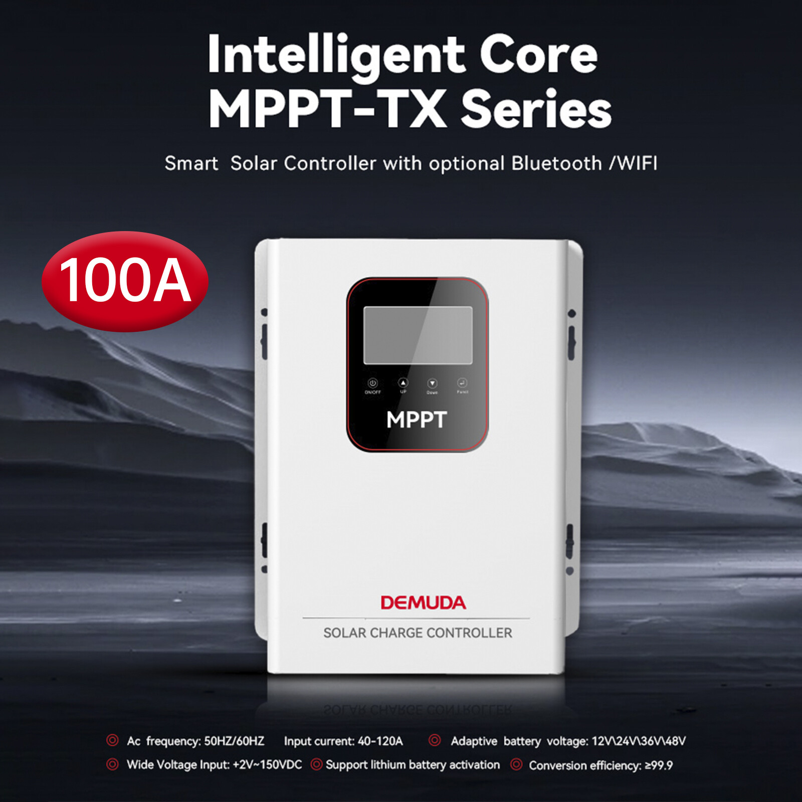 100A MPPT Solar Controller 12V-48V Photovoltaic RV Energy Storage Control System