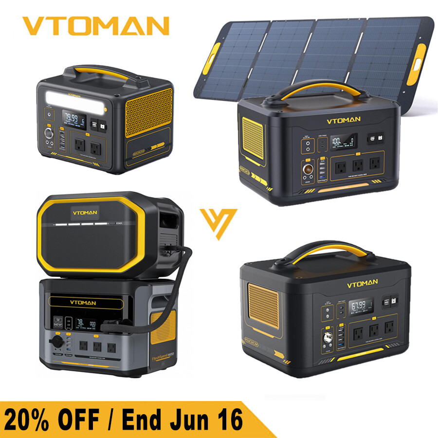VTOMAN 1800W/1500W/1000W/600W Portable Power Station,LiFePO4 Battery generator