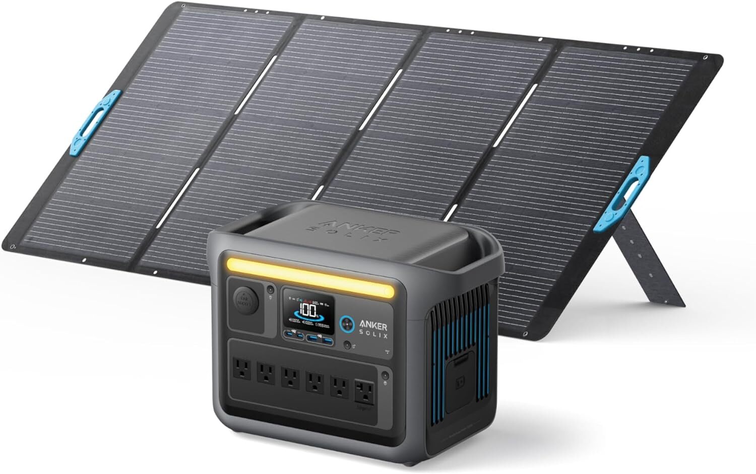 Anker SOLIX C1000 Portable Power Station+400W Solar Panel 1056wh Solar Generator