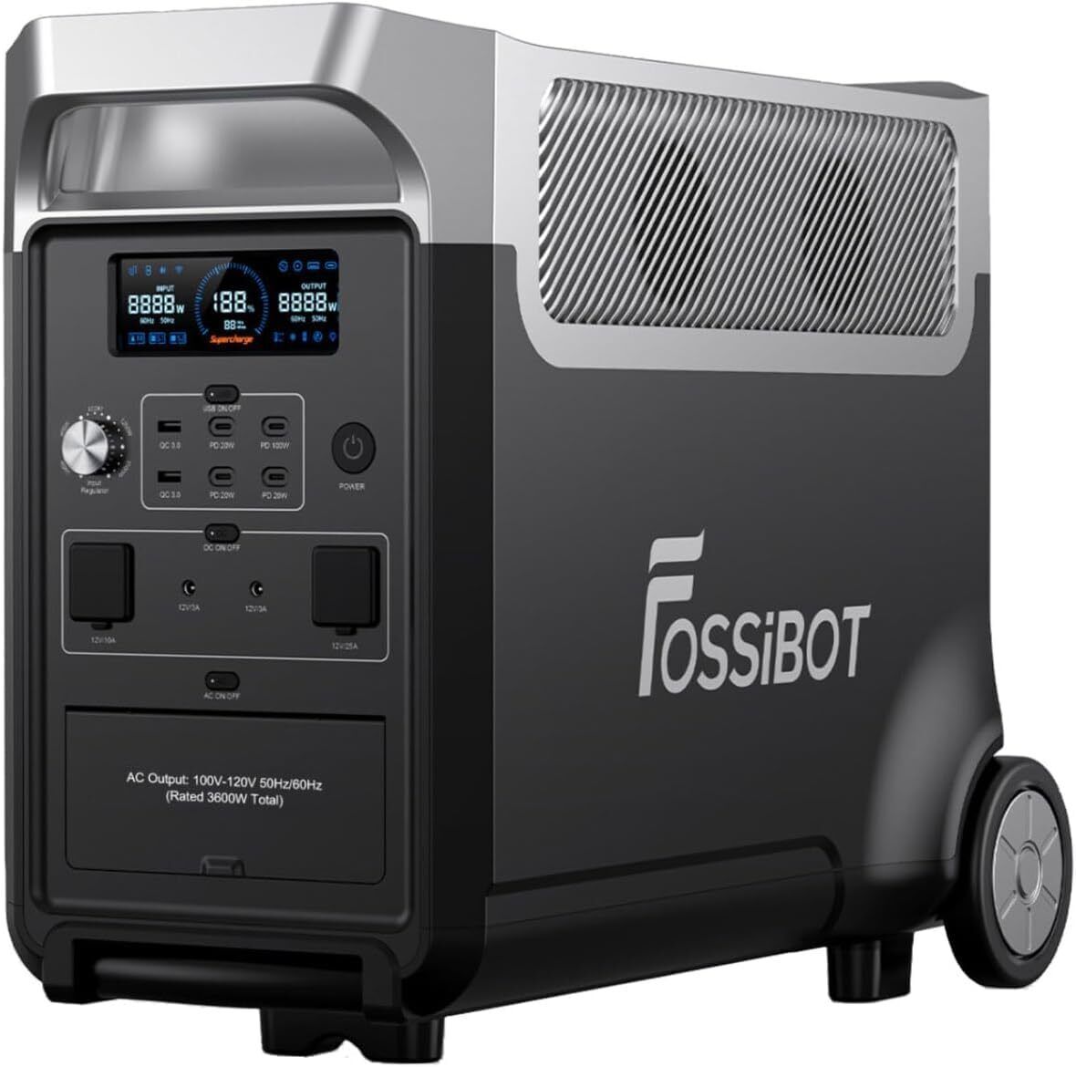 FOSSiBOT F3600 PRO 3600W 3840Wh Power Station LiFePO4 Solar Generator Brand New