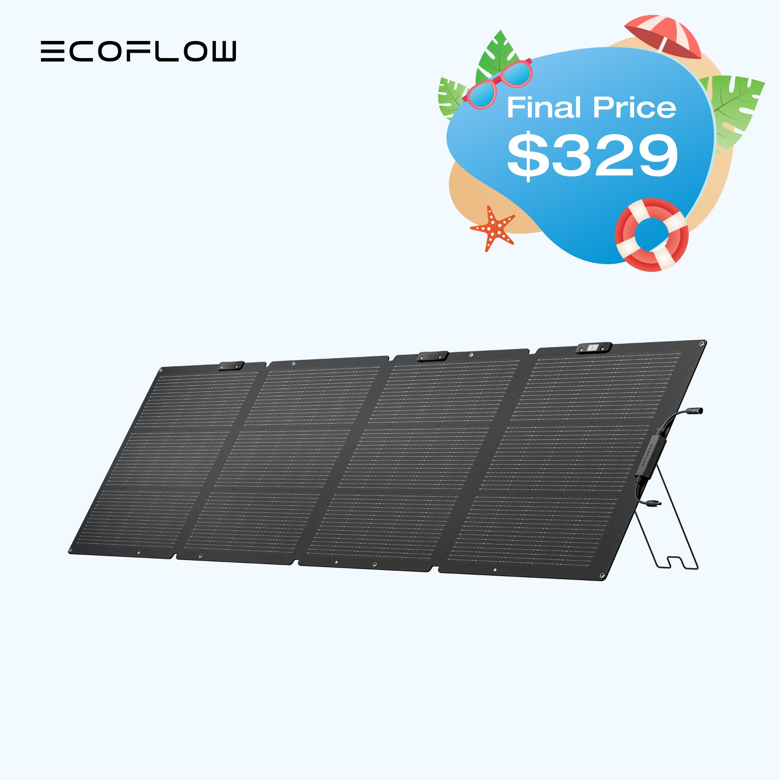 EcoFlow 220W NextGen Solar Panel Kit Waterproof IP68 for Outdoor Camping RV