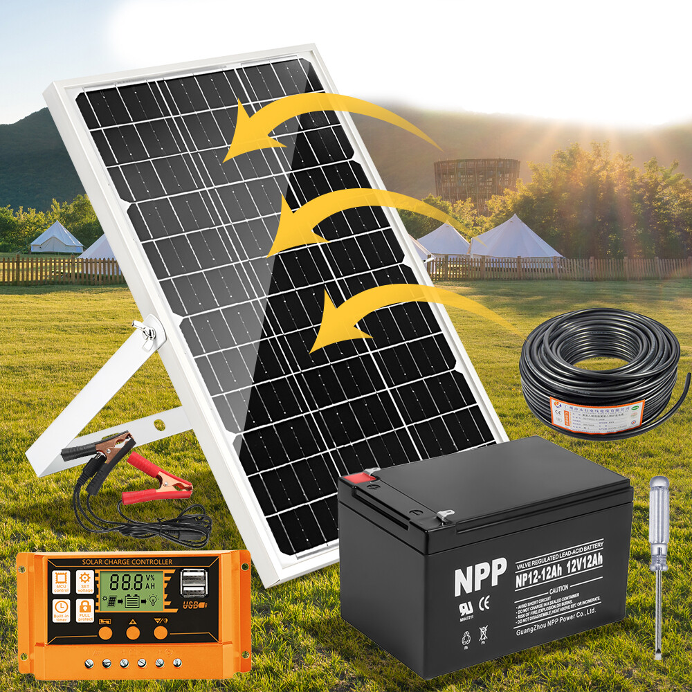 30W 20W Solar Panel Kit /Lithium Battery /Controller Home Off-Grid Solar System