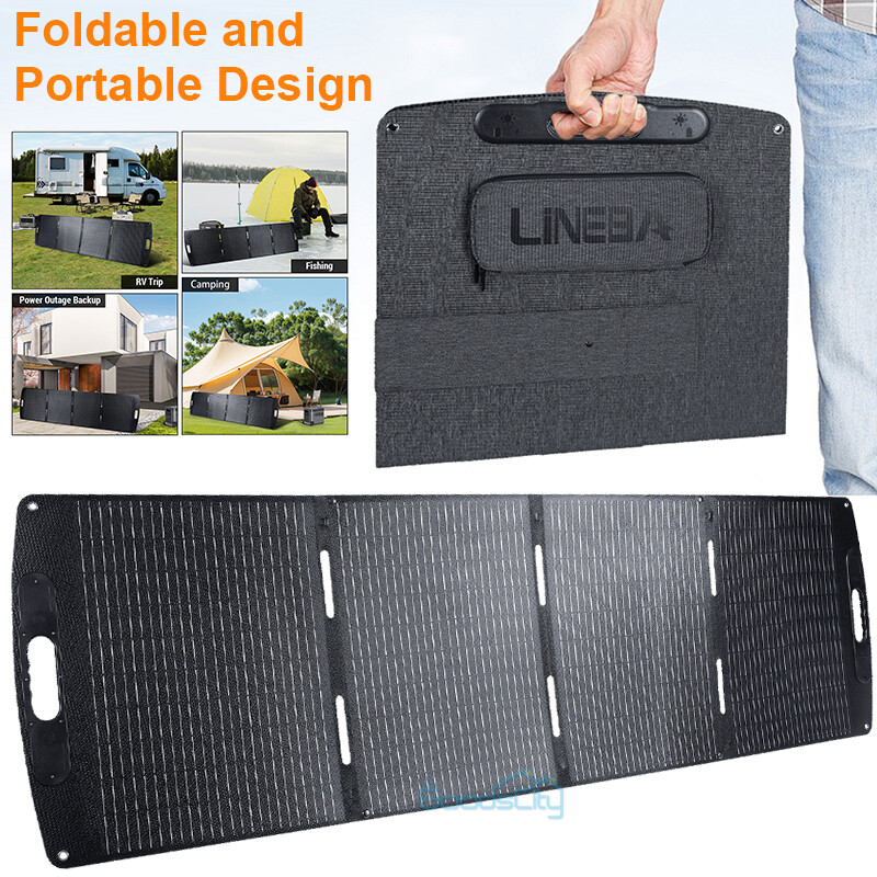 200W 400W Foldable Solar Panel ETFE Solar Charger for RV Camping Home,Easy Carry