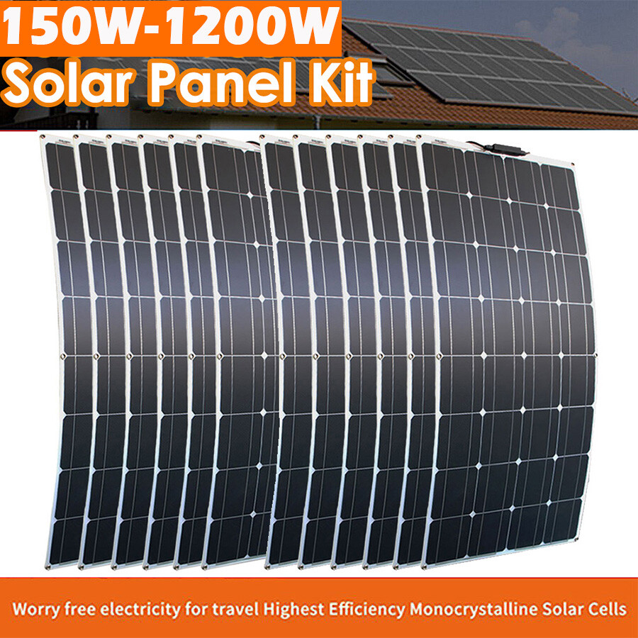 12V 1200w Solar Panel High Efficiency Module PV Power for Battery Charging Boat