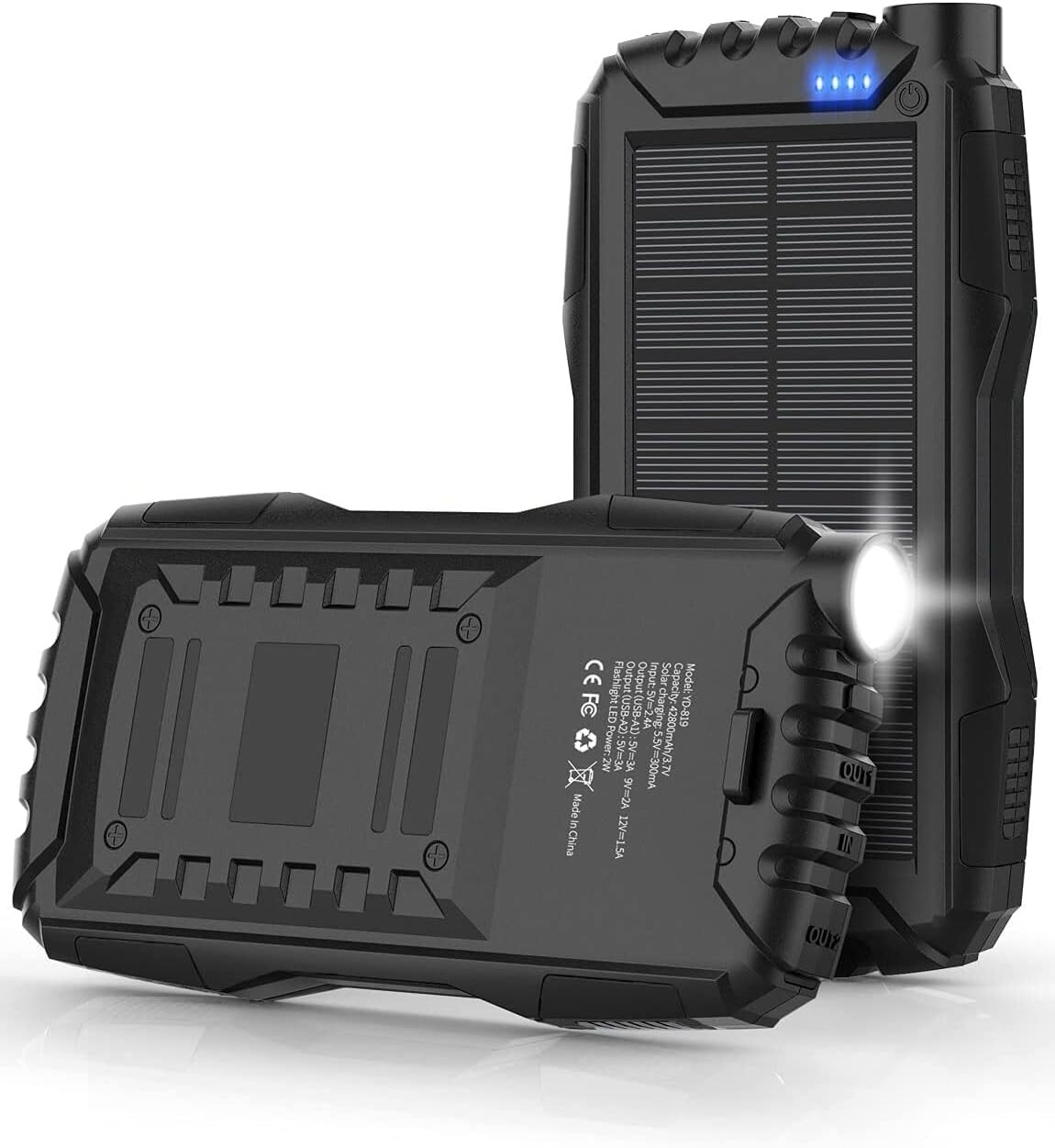 Solar Charger Power Bank 42800mAh Portable Charger Power Bank External Batt