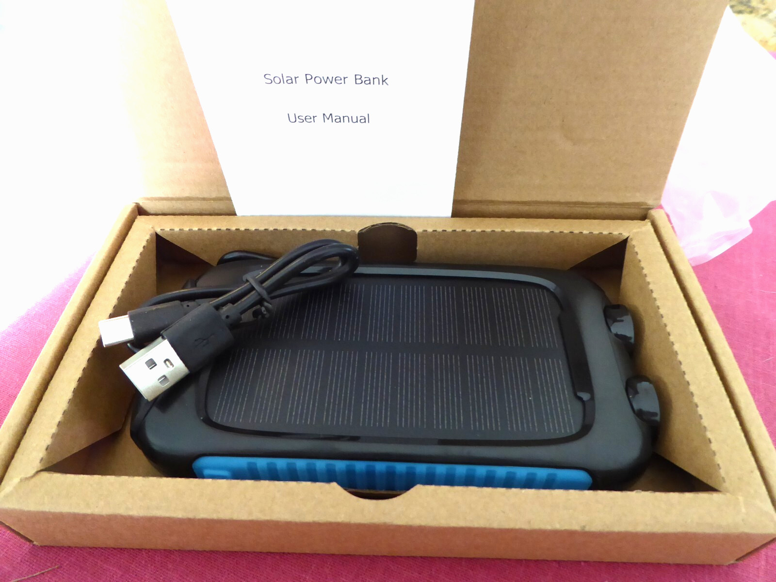 Solar Charger Power Bank, 38800mAh Portable Phone Charger New in box