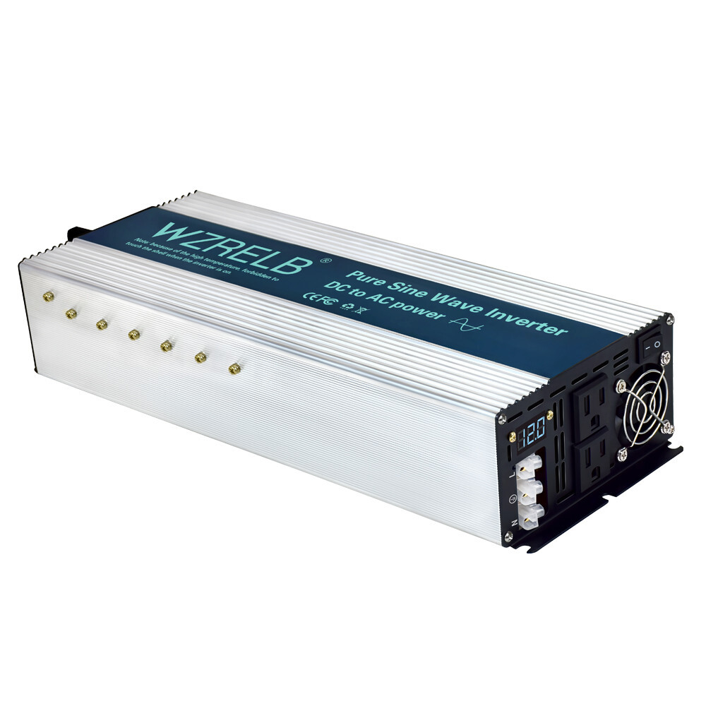 12V Pure Sine Wave Inverter 3500W Power Home Solar System Camp Motor Car Truck