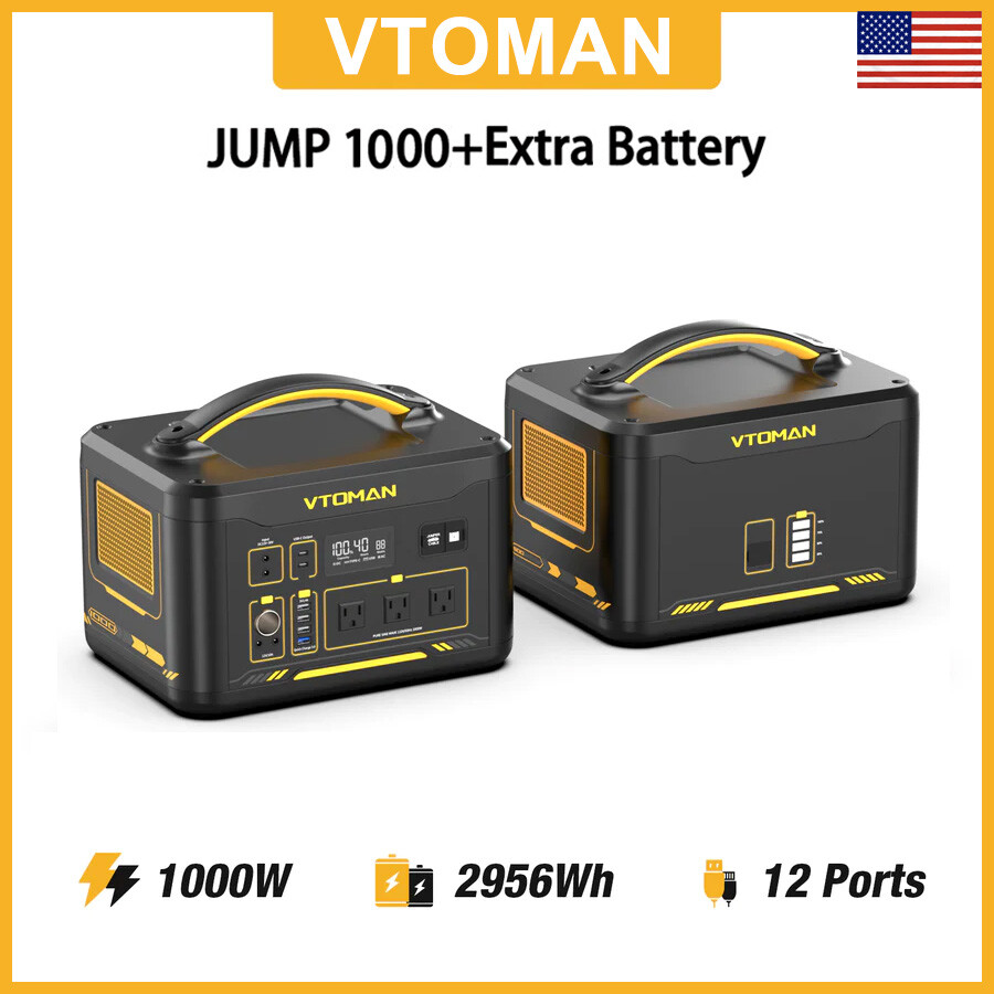 VTOMAN 1800W/1500W/600W Portable Power Station LiFePO4 Battery generator