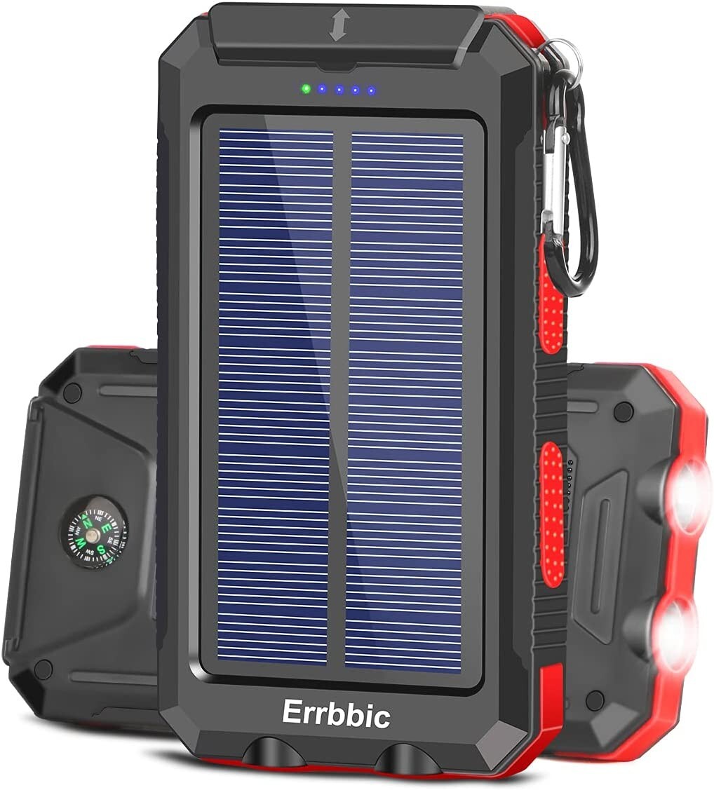 🔥Solar Charger 20000mAh Portable Solar Power Bank Waterproof External Battery🔥