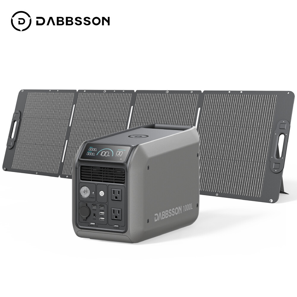 Dabbsson Portable Power Station 1008Wh 1200W Solar Generator w/210W Solar Panel