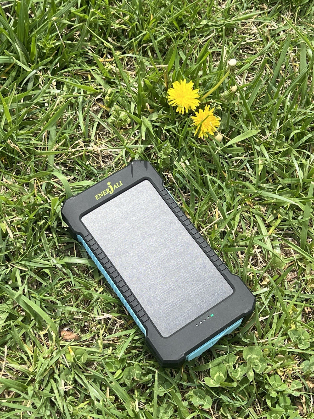 Enerjali Portable Charger Solar Power Bank 8000mAh Dual 2 USB Port Cell Phone