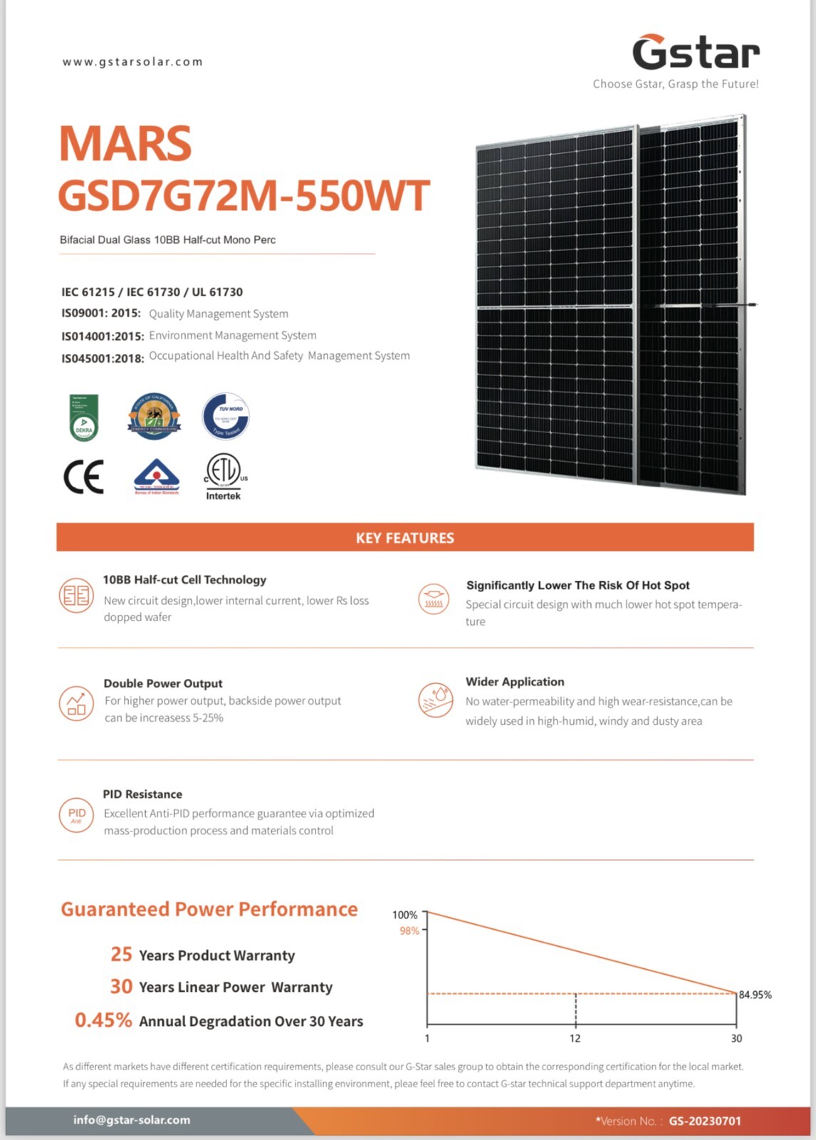 Brand New Bi Facial 550W G-Star Solar Panels (Buy Individually or in Bulk)
