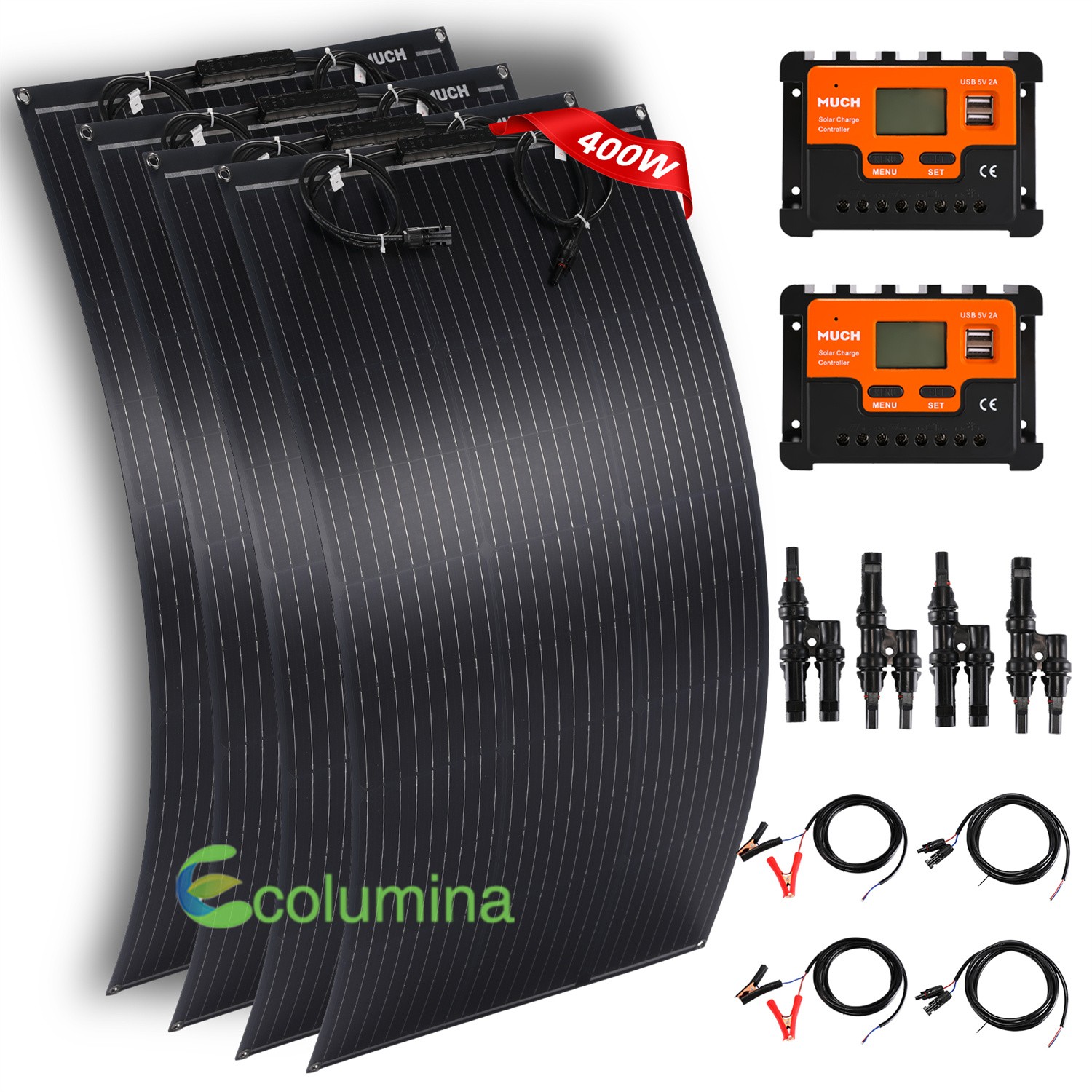 200w 400w Monocrystalline flexible Solar Panel Kits for RV/Camper/Boat/Home/Form