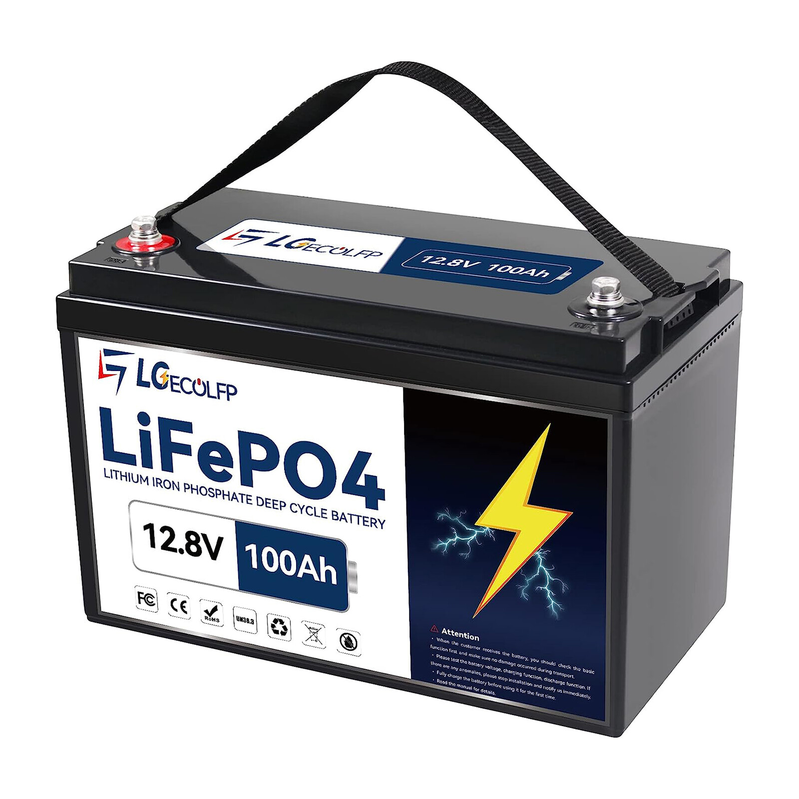 LiFePO4 Lithium 12V 100Ah 50Ah Battery Pack  for RV Marine Solar System with BMS