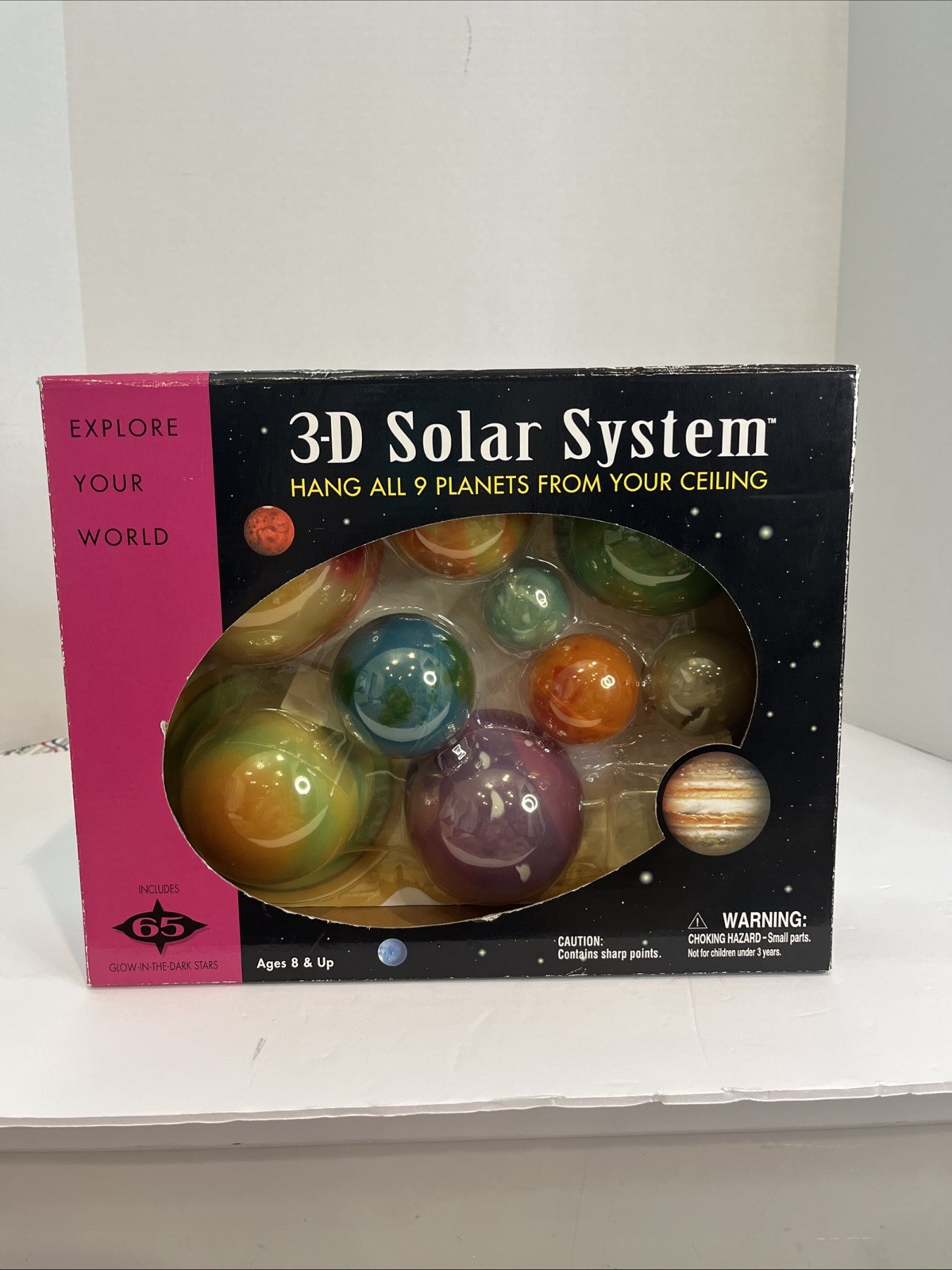 NEW Great Explorations 3-D Solar System Glow In The Dark Ceiling Hanging Kit 3D