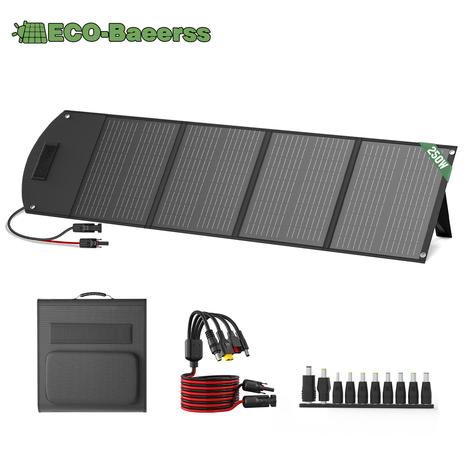 250W Portable Folding Solar Panel Charger Power Station IP65 for Home RV Camping