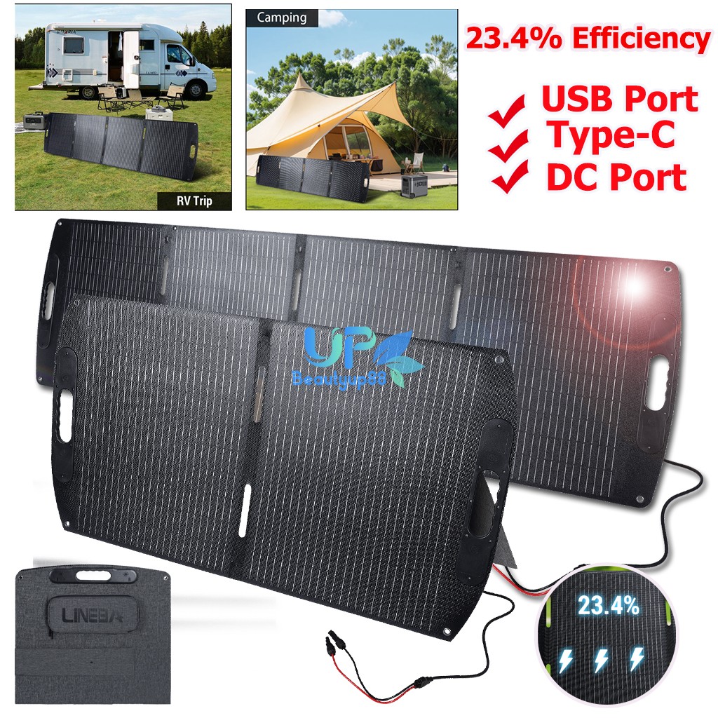 100W 200W Foldable Solar Panel Kit Self-supporting Waterproof for Home RV Camper