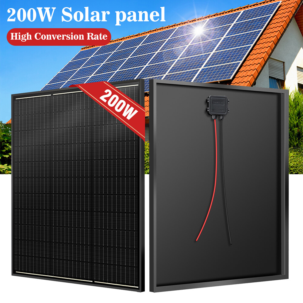 200W Watt 12V Mono Solar Panel Charging Battery Power Camp Off-Grid RV Home Boat