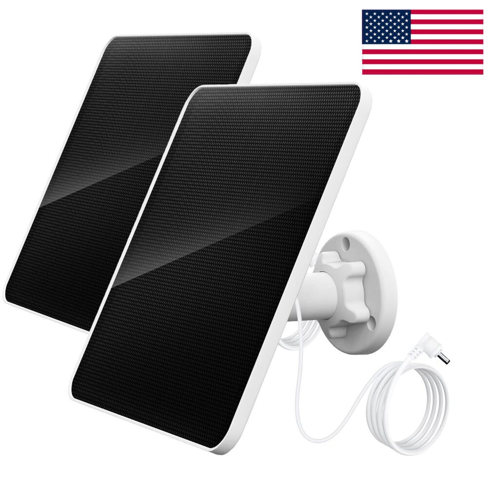 4W/5V Solar Panel For Outdoor Ring Spotlight Camera Security Cam Battery Charger