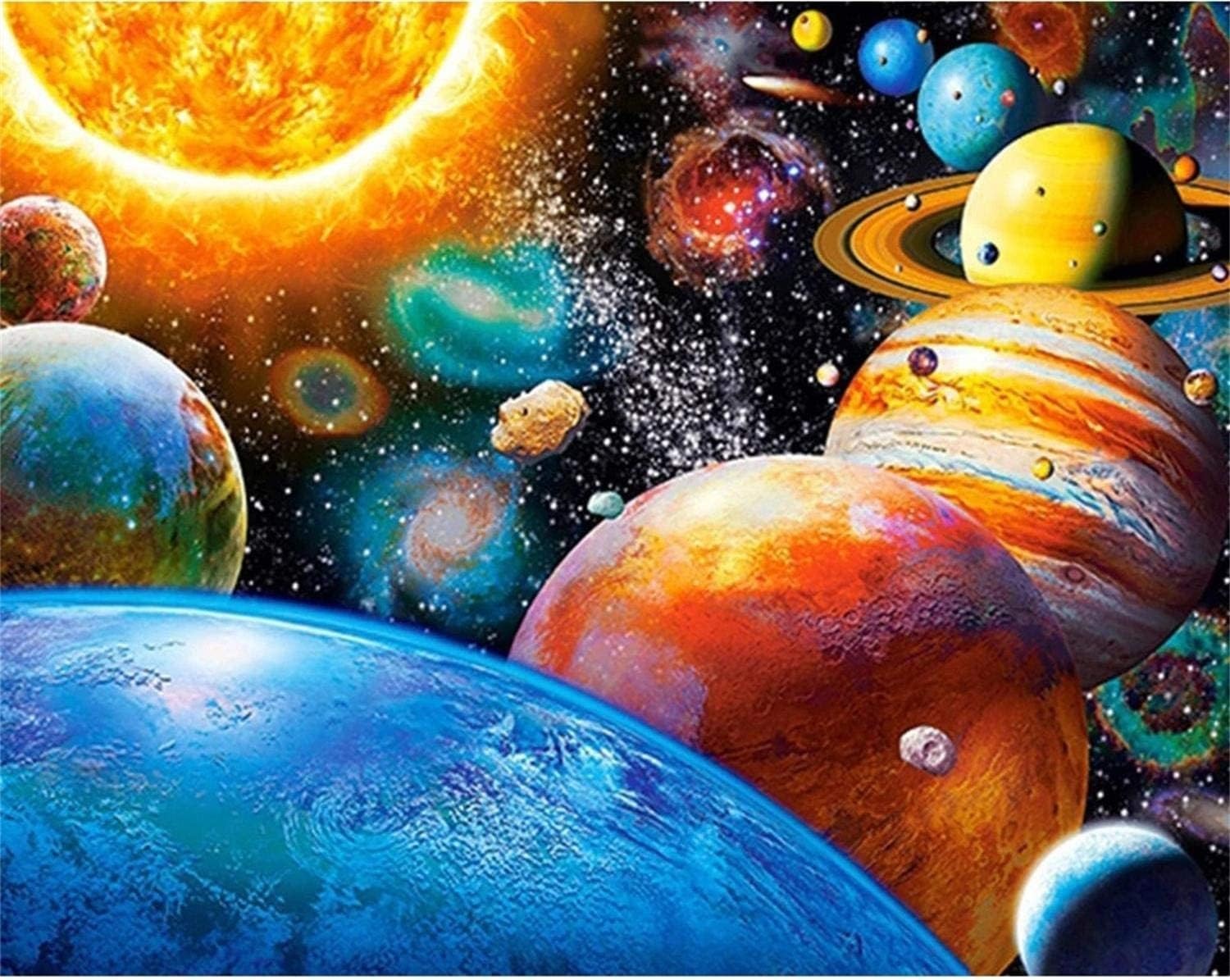 Solar System Space Wooden Puzzle for Adults, 1000 Piece Jigsaw &…