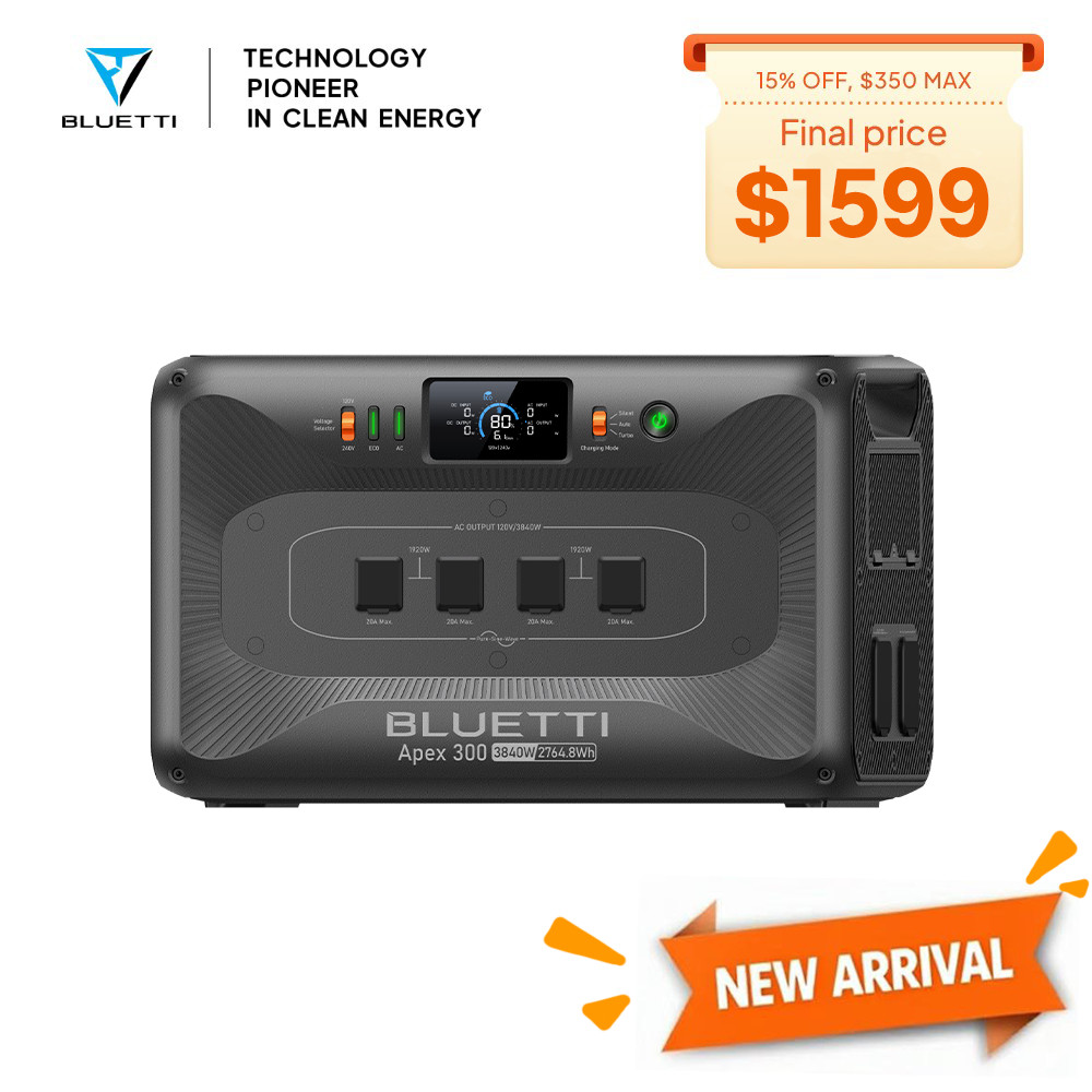 BLUETTI Apex300 2764.8Wh Portable Power Station Generator for RV, Off-grid Life