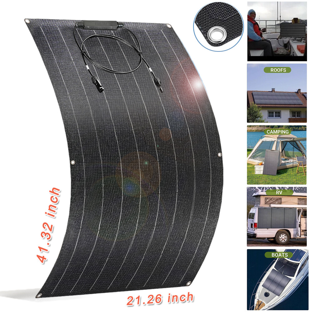 200W ETFE Flexible Solar Panel Mono 12V for Home RV Boat Power Battery Charge