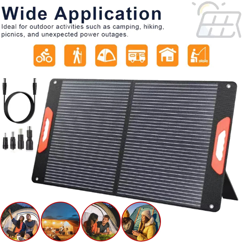 100W Foldable Portable Solar Panel For Home RV Camping Power Station Generator