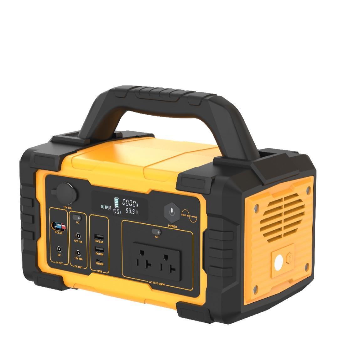 600W Portable Power Station | 655Wh Solar Generator | 120V/60Hz AC Outlet