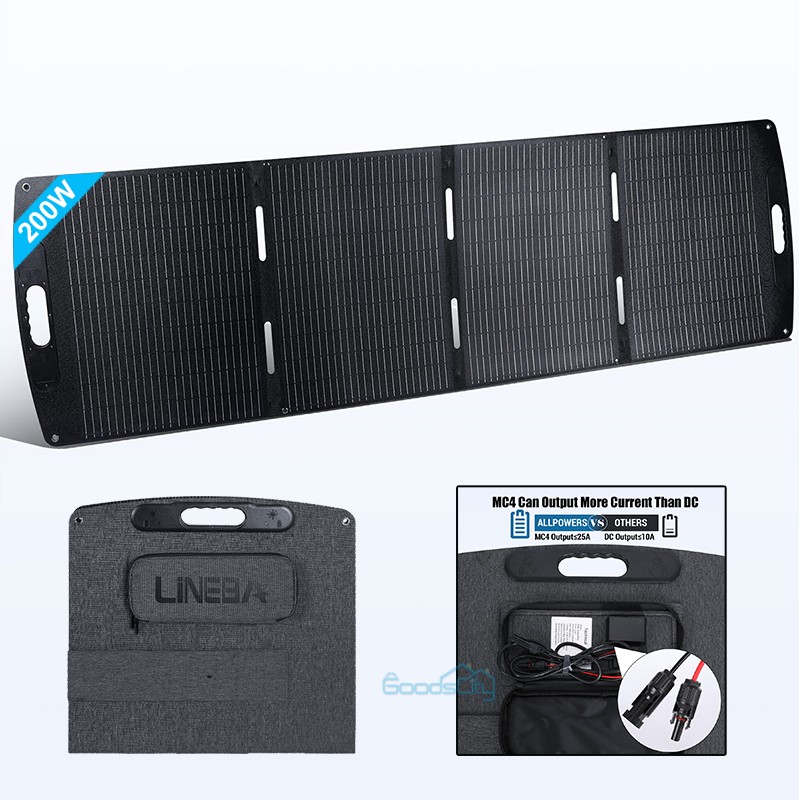 Durable 200W Solar Panel Blanket Portable Solar Suitcase Foldable Solar Panel