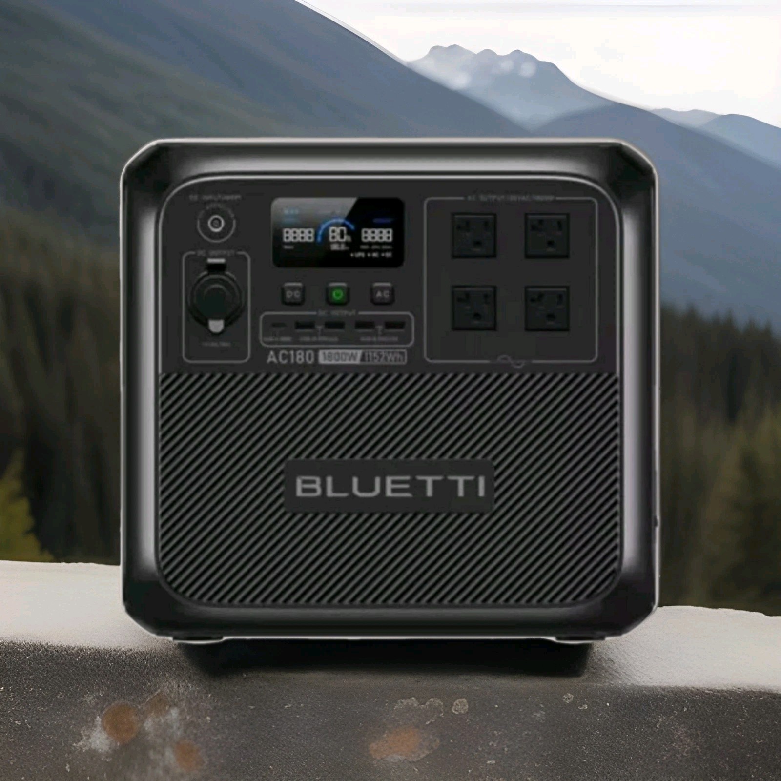 BLUETTI AC180 1800W 1152Wh Power Station Solar Generator for Power Outage Backup