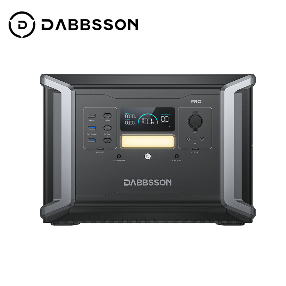 Dabbsson 2150Wh 2400W Power Station Solar Generator LiFePO4 Battery Home Backup