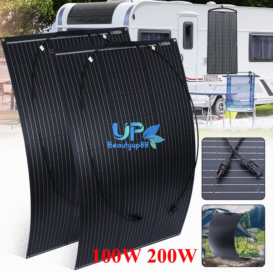 100W 200W Monocrystalline Solar Panel Flexible For For RV/Camper/Boat/Balcony