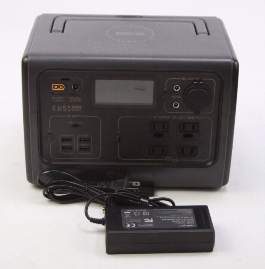 BLUETTI EB55 Portable Power Station Solar Generator for Outdoor Camping RV TRIP
