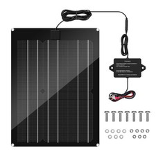 Solar Battery Charger Maintainer, 15W Solar Panel Kit for Dump Trailer Built-…