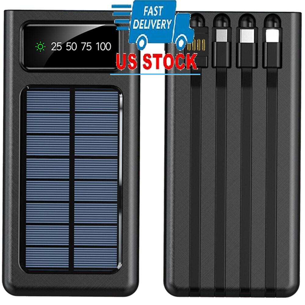 3000000mAh Super 4 USB Portable Charger Solar Power Bank For Cell Phone