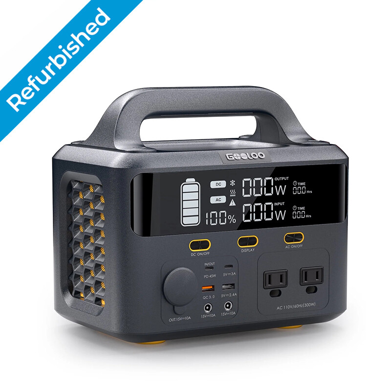 GOOLOO Discovery 300 Portable Power Station 259Wh, 300W Solar Generator Camping