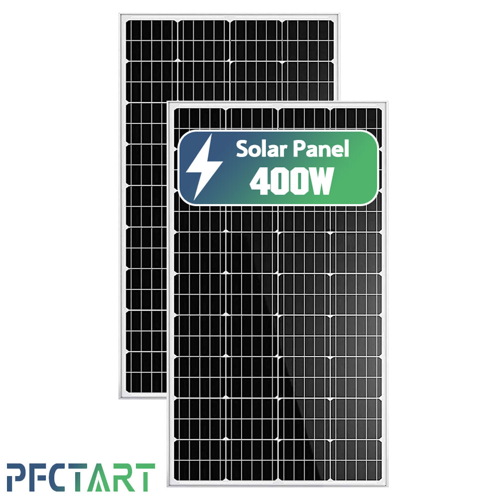 400W Solar Panel High Efficiency Monocrystalline Off Grid For Home RV Battery US