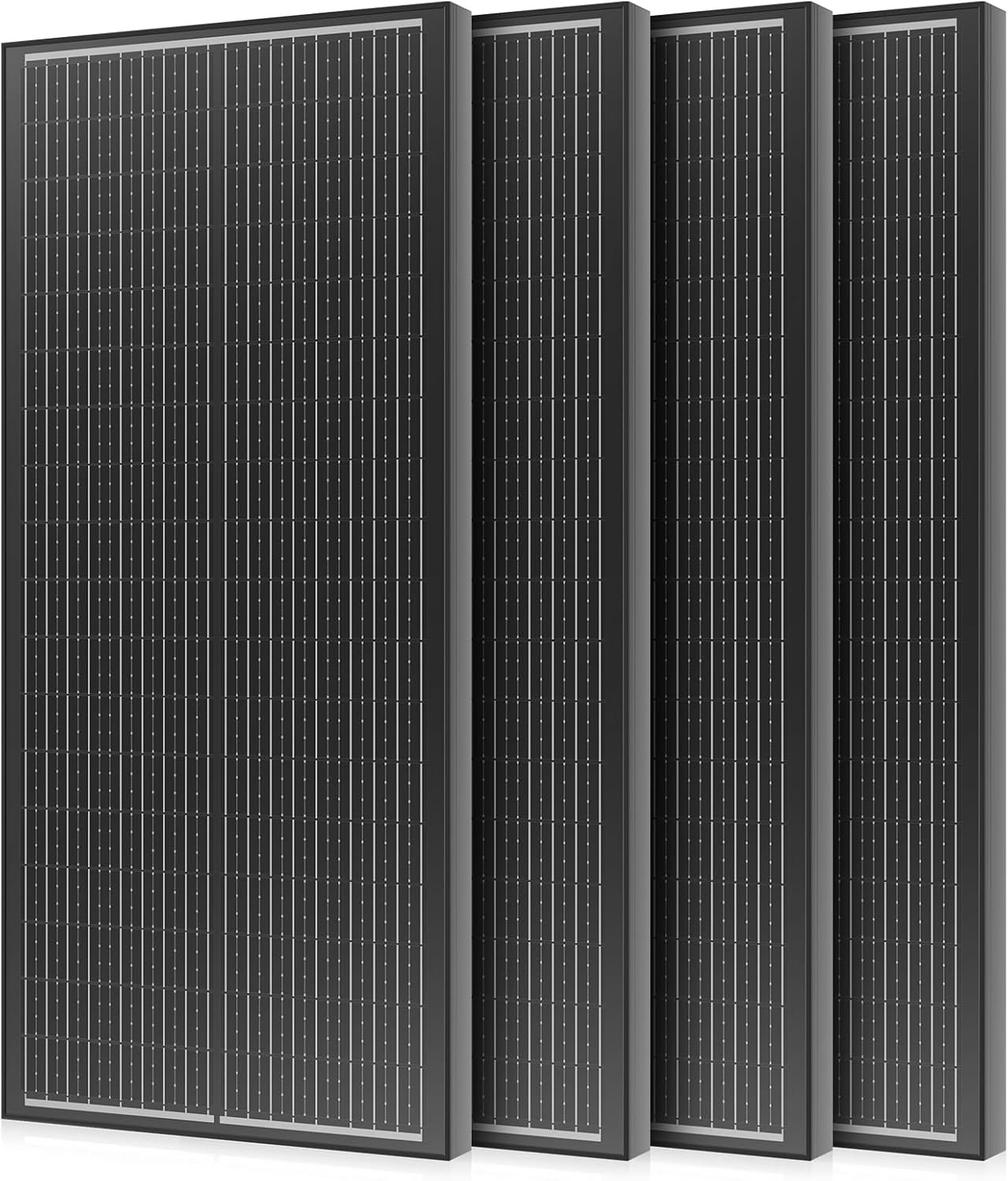 4 Pack 100 Watt Solar Panels, 25% High-Efficiency, 400 Watt Total (100W x 4), 18