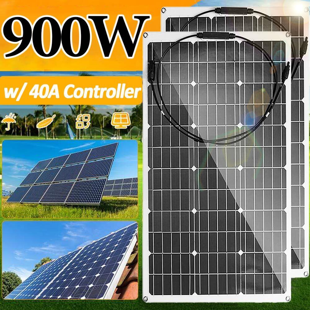 6*150 Watt 12V Mono Solar Panel Off-Grid Battery Power RV Home Camping Boat