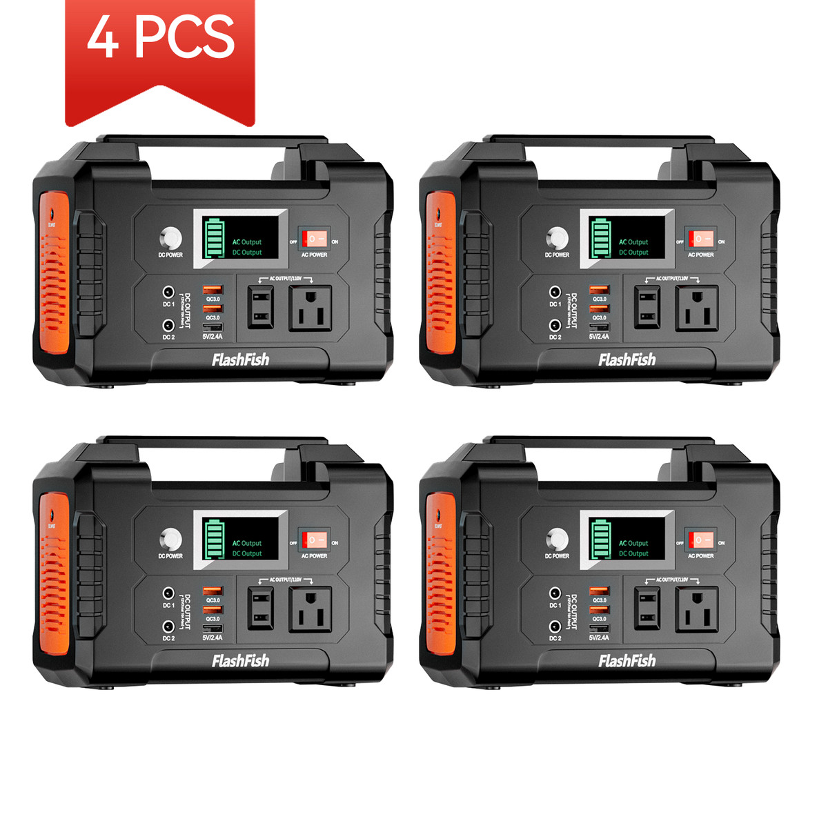 1/2/4PCS Portable Power Station 200W 151Wh/40800mAh Solar Generator for Camping