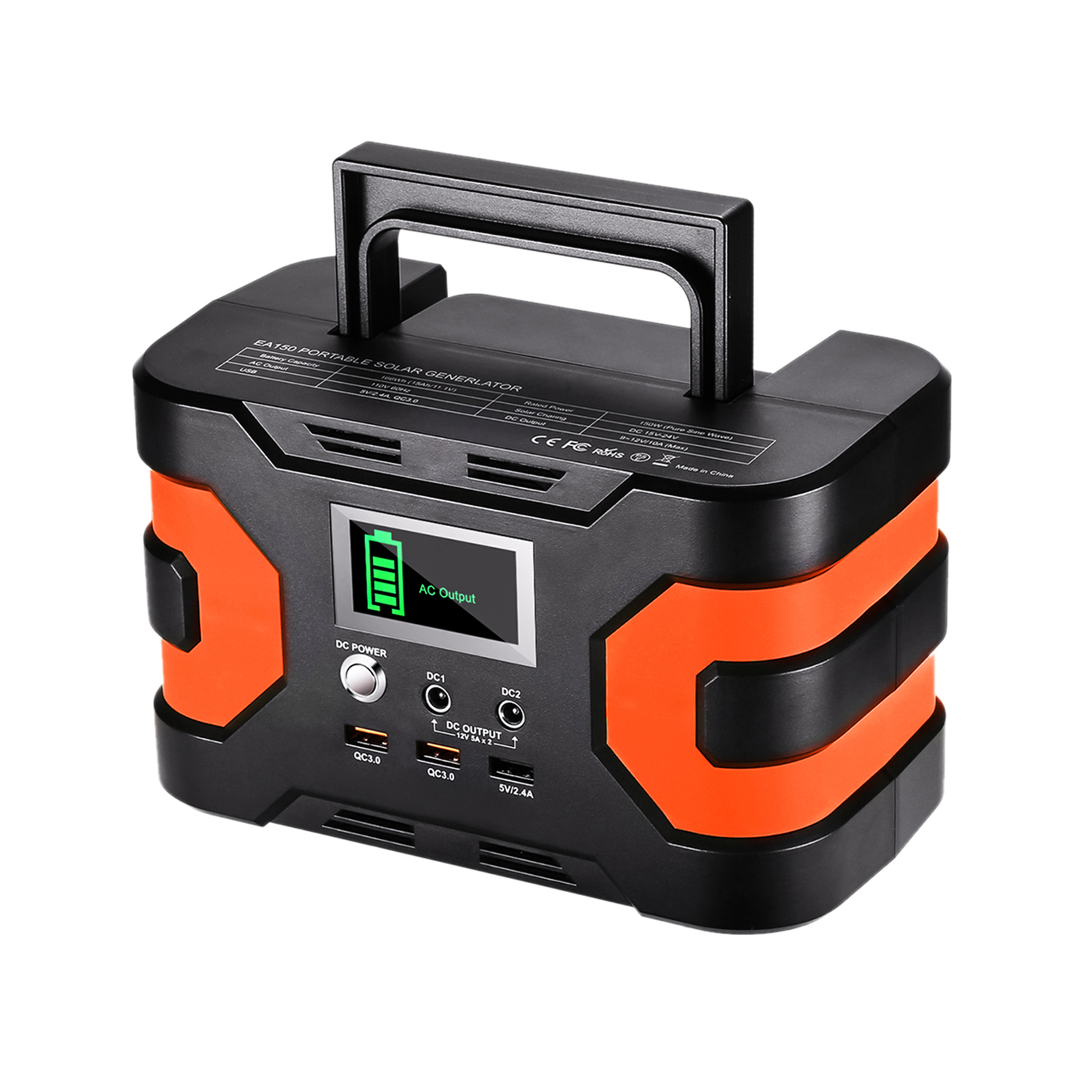 Portable Power Station 166Wh 150W Solar Generator Camping Battery Backup J6A6